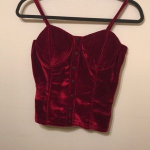 Red spaghetti strap top